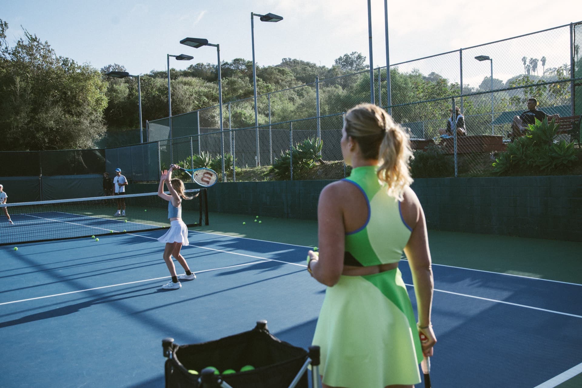 Young player on court